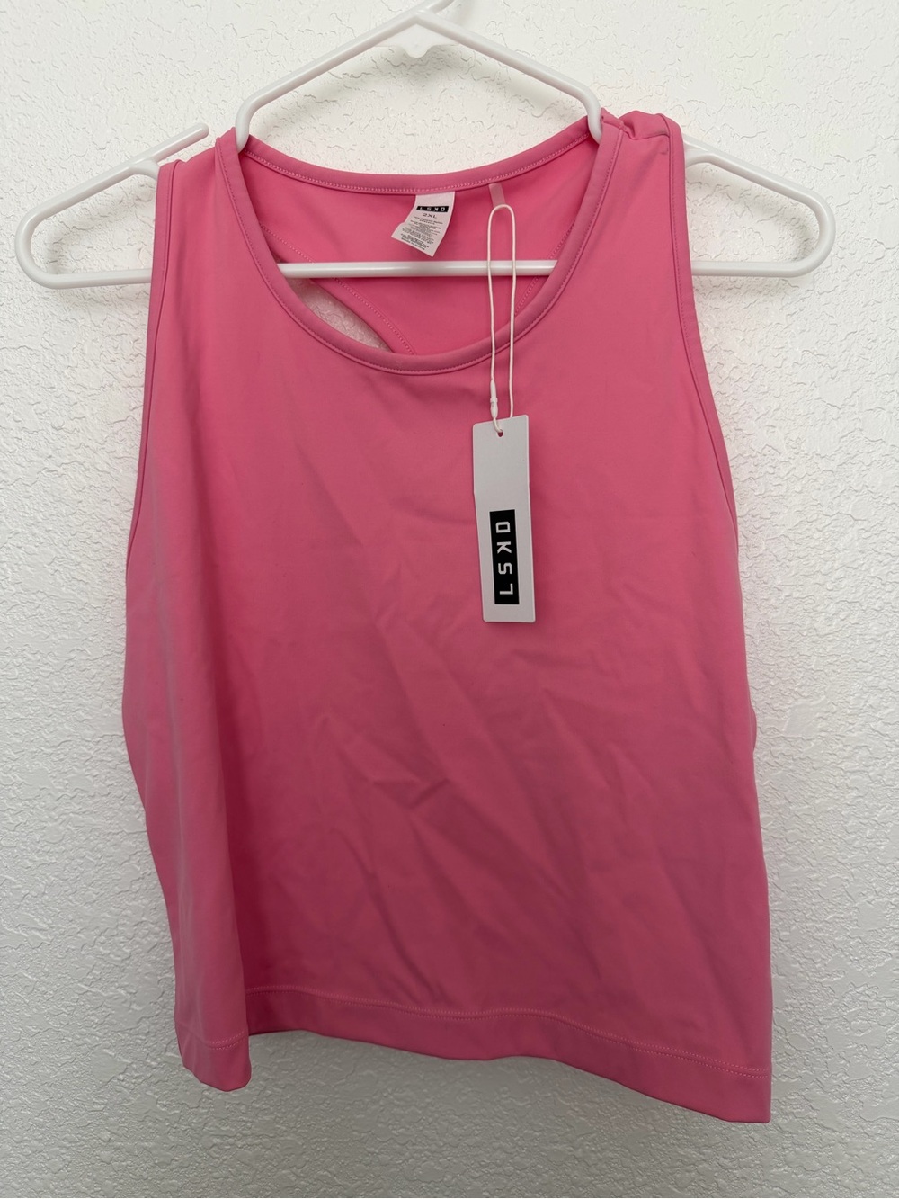LSKD Pink Performance Tank Top for Women